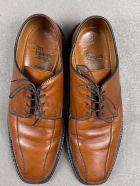 Allen Edmonds Warren Brown Leather Derby Shoes Men's 8D Made in USA